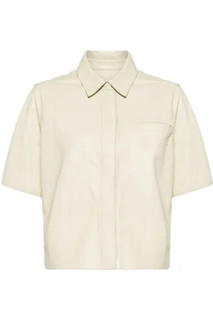 YVES SALOMON Cropped leather shirt