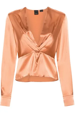 Pinko V-neck satin blouse