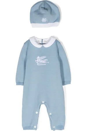 Etro Pegaso-embroidered babygrow set