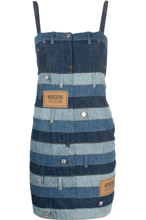 Moschino Patchwork-design denim minidress