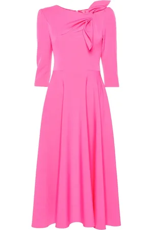 NISSA Bow-embellished midi dress