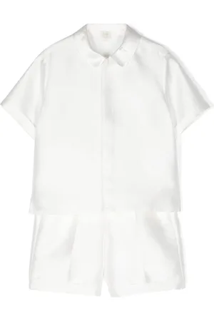 Il gufo Tailored satin short set