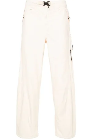 Straight-Leg Sateen Drawstring Cargo Trousers