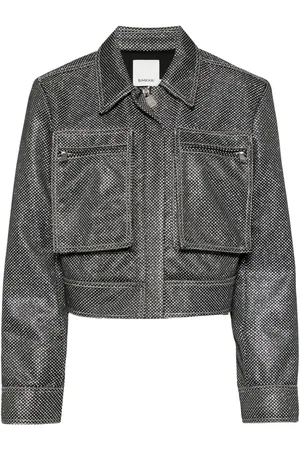Simkhai Harmon shimmer-finish jacket