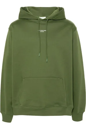 Drôle de Monsieur Slogan-print cotton hoodie