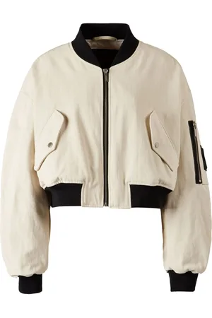 Hogan Cropped satin bomber jacket