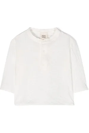 DOUUOD KIDS Crinkled cotton shirt