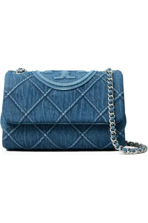 Tory Burch Small Fleming Soft denim convertible shoulder bag