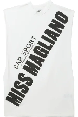MAGLIANO Slogan-print cotton tank top