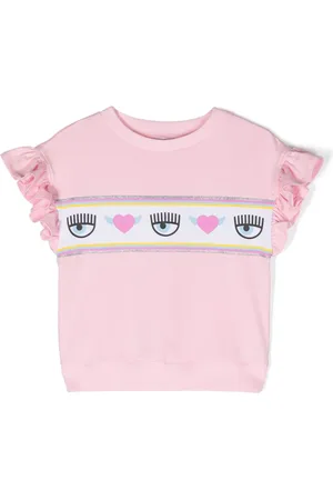 Chiara Ferragni Eyelike-motif ruffled T-shirt