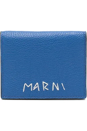 Marni Logo-embroidered bi-fold wallet