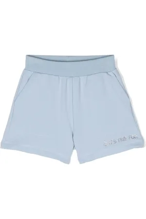MONNALISA Rhinestone-embellished jersey-texture shorts