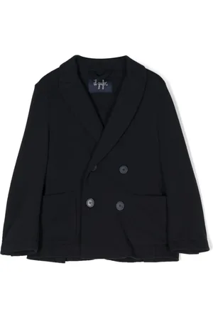 Il gufo Piqué double-breasted blazer