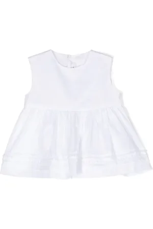 Il gufo Cheesecloth logo-embroidered midi dress
