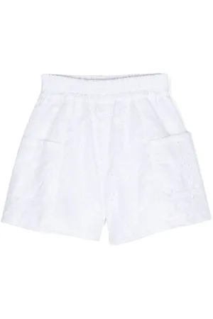 MONNALISA Broderie-anglaise cotton shorts