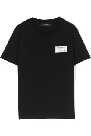 Balmain Logo-patch cotton T-shirt