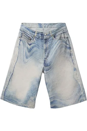Camper Swirl-print denim shorts
