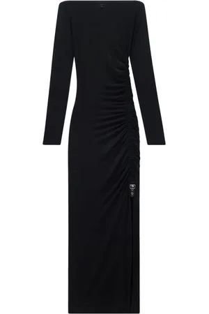 Courrèges GATHER CREPE JERSEY LONG DRESS