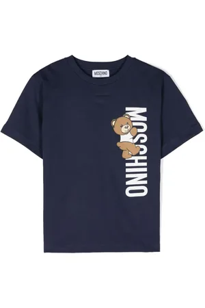 Moschino Kids Teddy bear-print cotton T-shirt - White