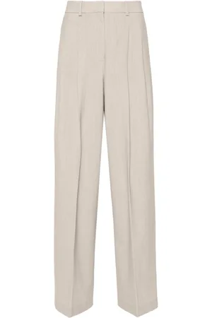 THEORY Pleated wide trousers