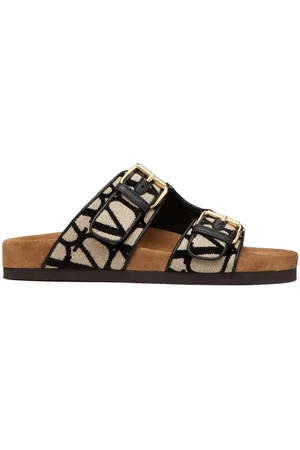 VALENTINO GARAVANI Toile Iconographe jacquard slides