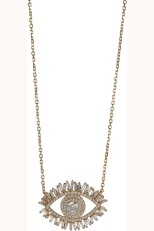 Suzanne Kalan 18kt yellow Firework Evil Eye necklace