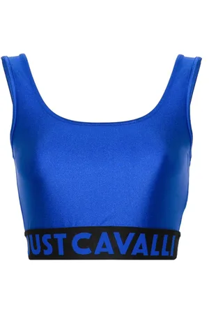 Roberto Cavalli Logo-underband crop top