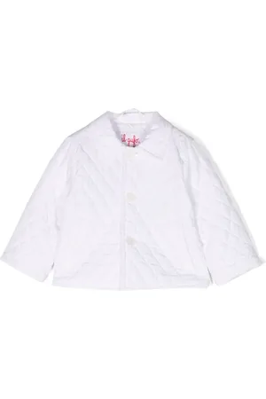 Il gufo Logo-embroidered quilted shirt jacket