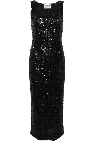 Moschino Cut-out sequined midi dress