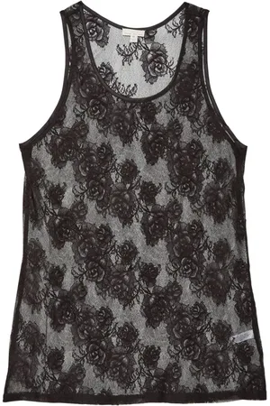 FLEUR DU MAL Bouquet lace tank top
