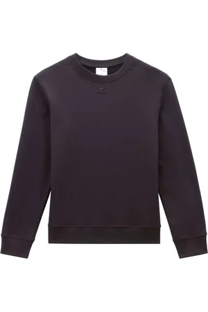 Courrèges Logo-embroidered fleece sweatshirt