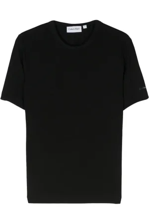 Calvin Klein Logo-patch fine-ribbed T-shirt