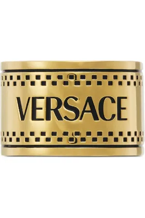 VERSACE Logo-engraved chunky ring