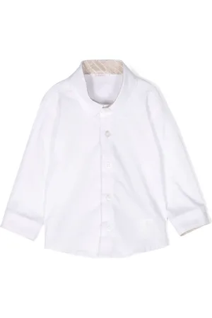 Le Bebé Enfant Contrasting-lining poplin shirt