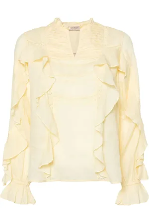 Twin-Set Lace-detailing ruffled blouse