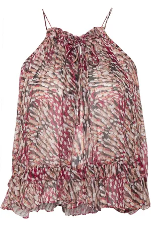 Marant Etoile Fabino georgette halterneck top
