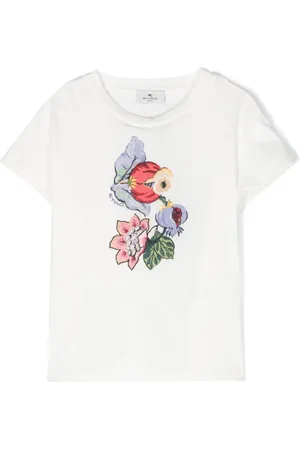 Etro Floral-embroidered cotton T-shirt