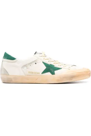 Golden Goose Super-Star distressed panelled sneakers