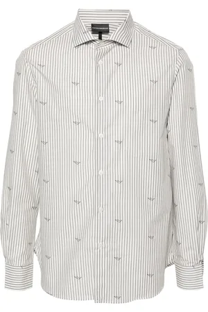 Emporio Armani Logo-print striped shirt
