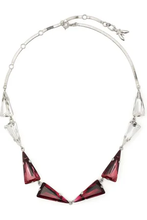 Patrizia Pepe Crystal-embellished triangle necklace
