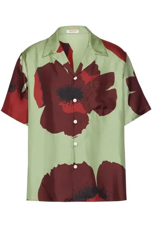 VALENTINO GARAVANI Flower Portrait-print bowling shirt