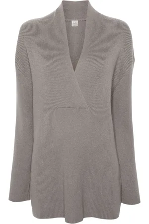 Totême V-neck ribbed jumper