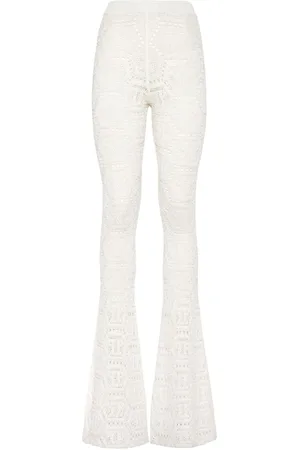 Philipp Plein Monogram lurex knitted trousers