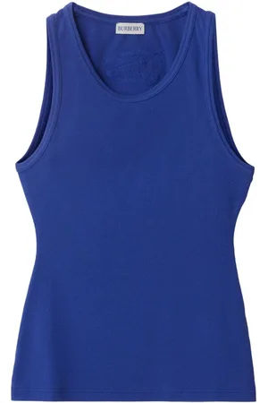 Burberry Logo-appliqué cotton tank top