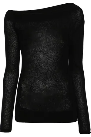 Patrizia Pepe Boat-neck brushed-effect jumper