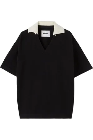 Jil Sander Cotton knit polo shirt