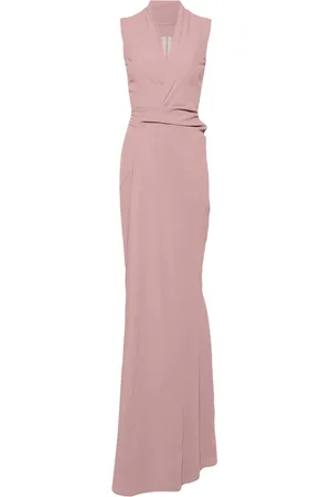 Rick Owens Crepe wrap maxi dress