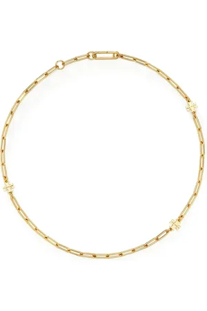 Tory Burch Good Luck logo-plaque necklace