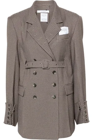 Rokh Houndstooth double-breasted blazer