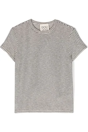 DOUUOD KIDS Striped cotton blend T-shirt